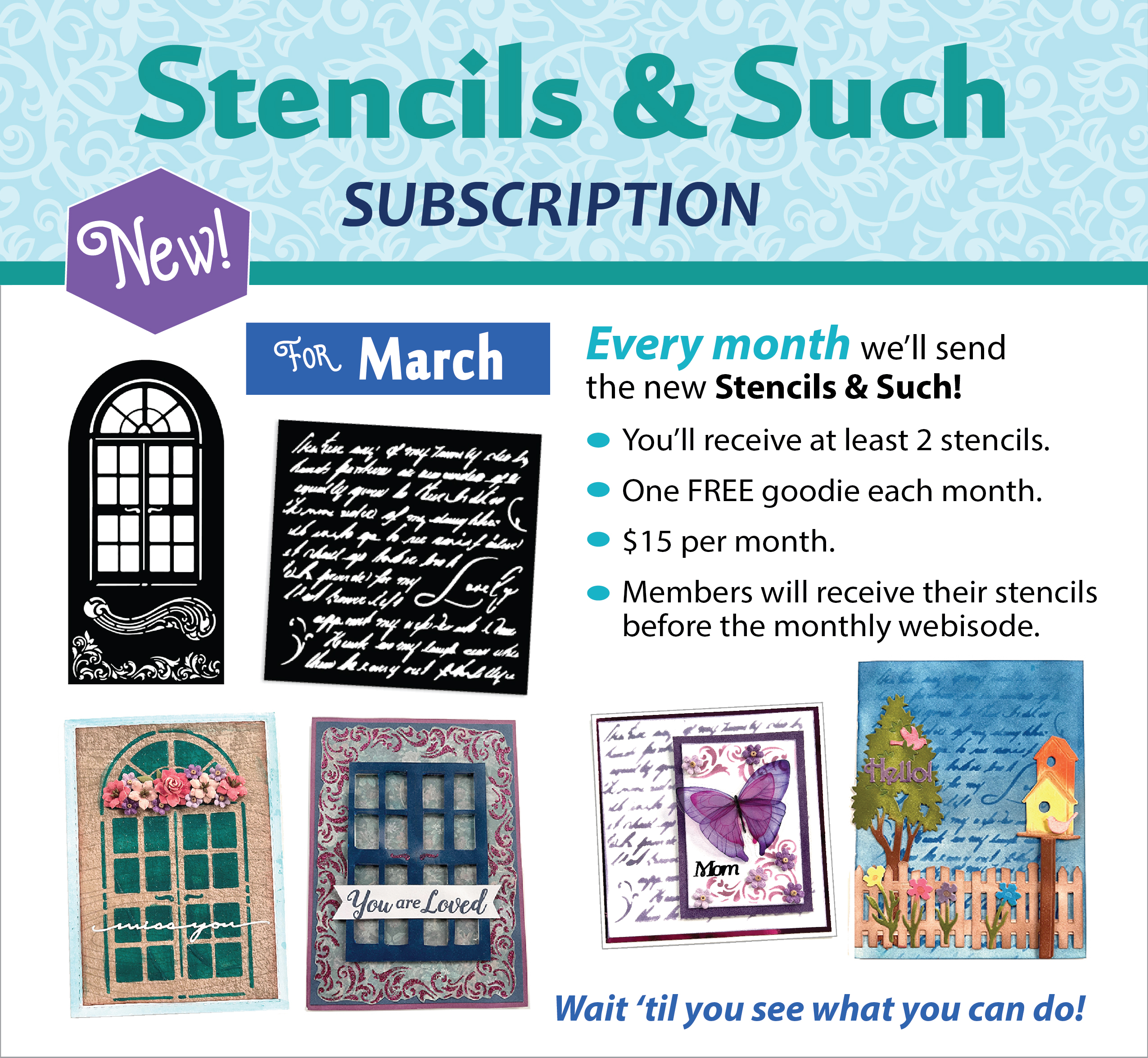 Stencils & Such Subscription - March